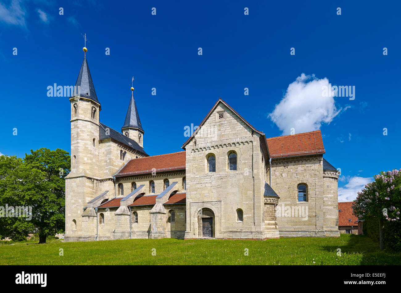 Basilika von St. Gangolf in Münchenlohra, Thüringen, Deutschland Stockfoto