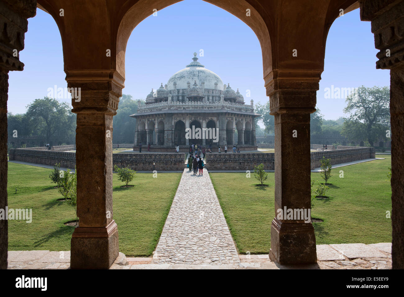 Isa Khan Grab in das UNESCO-Weltkulturerbe aufgeführt, Garten und Grab des Mughal Kaisers Humayun Komplex Stockfoto