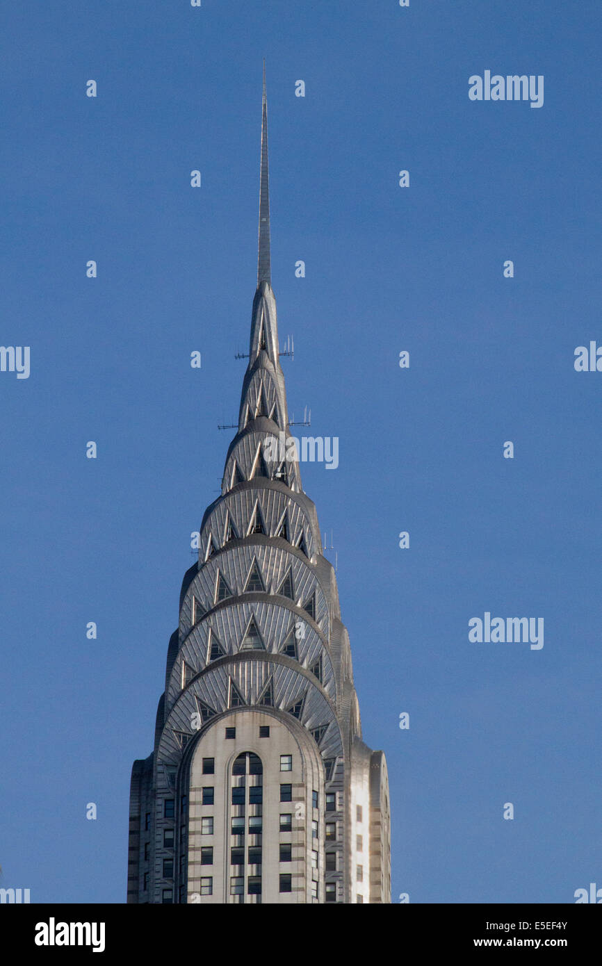 Art-Déco-Turm auf dem Chrysler Building.New Y Ork, New York Stockfoto