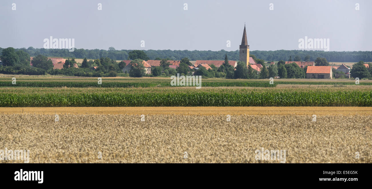 Bukow Dorf in Niederschlesien Sommer in der Nähe von Strzegom Stockfoto