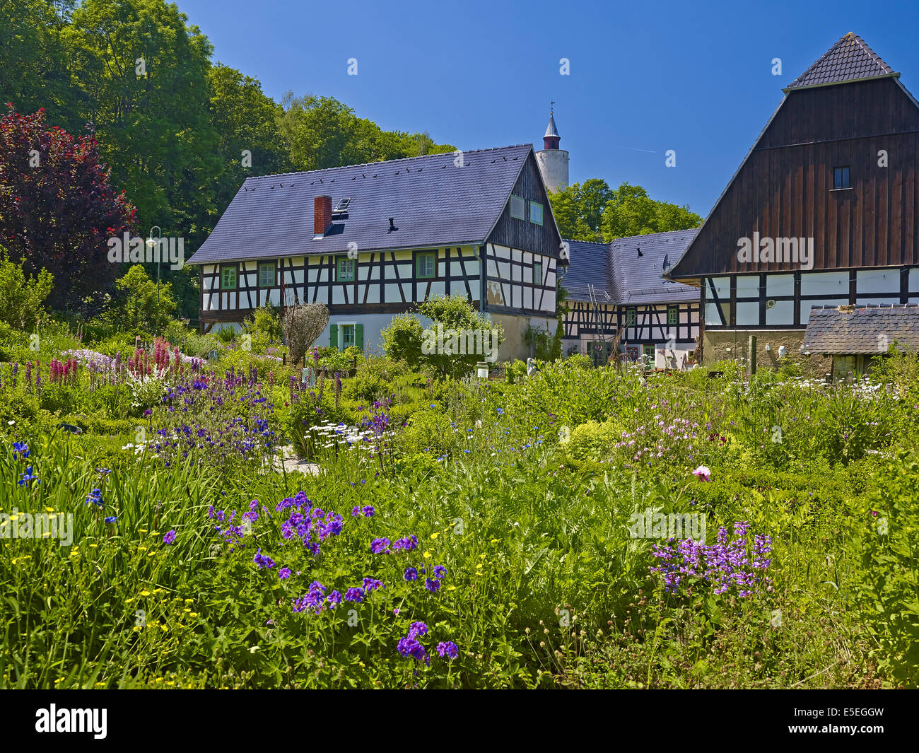 Kunst und Kraut Garten, Auenhof, Deutschland Stockfoto