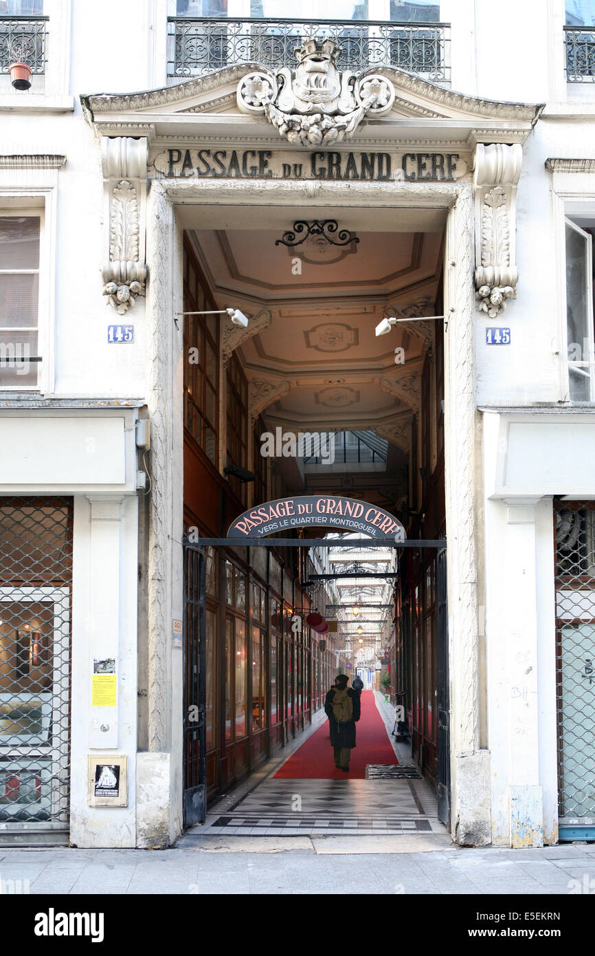 Passage du Grand Cerf, Paris Stockfoto