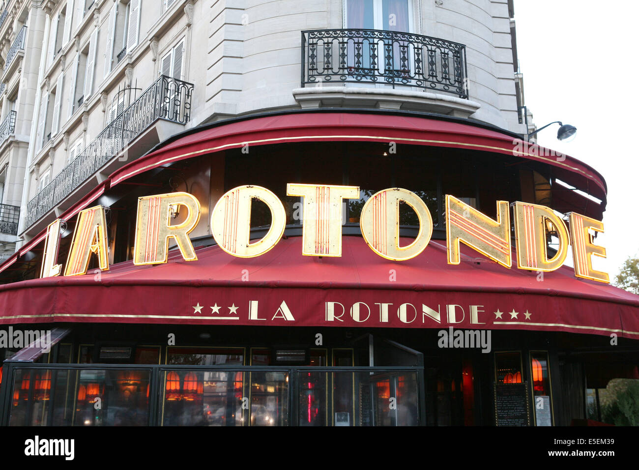 Frankreich, paris 6e, Boulevard du montparnasse, Brasserie la rotonde Stockfoto