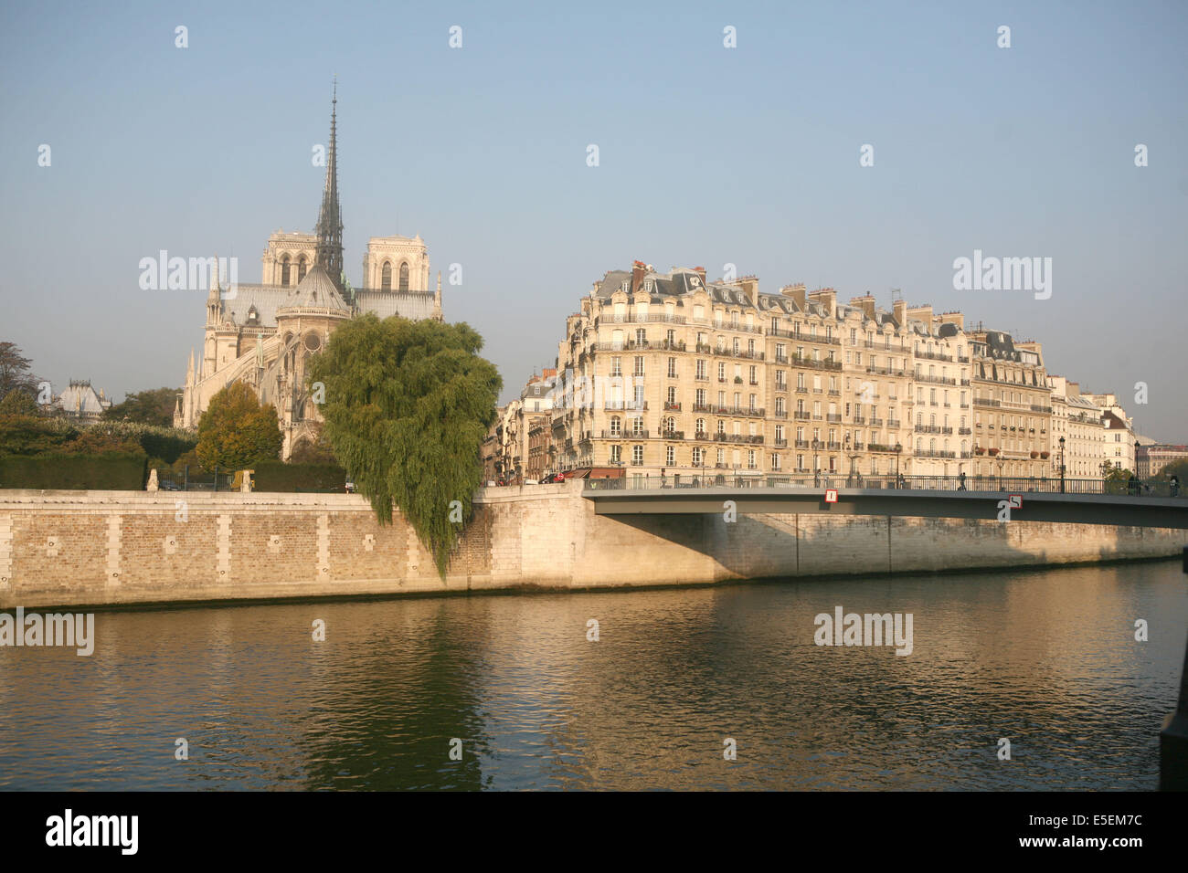 Notre Dame Und Der Quai Aux Fleurs Vom Apfelmarkt Aus Gesehen Pierre Louis Moreau