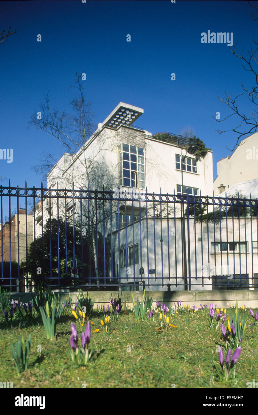 Frankreich, paris 14e, Villa Gughenbuhl, rue Nansouty, Face au parc montsouris, Atelier d'artiste, Art deco, Stockfoto