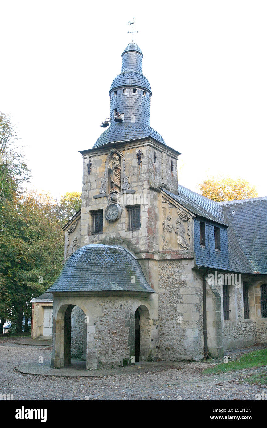 Frankreich, Basse Normandie, Calvados, Honfleur, chapelle notre dame de Grace, cote de Grace, Stockfoto