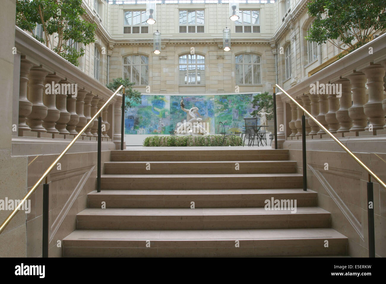 Frankreich, Haute Normandie, Seine maritim, rouen, musee des beaux arts, 1 Ort Restout, jardin des sculptures, Grand escalier, tableau la seine de raoul dufy, Stockfoto