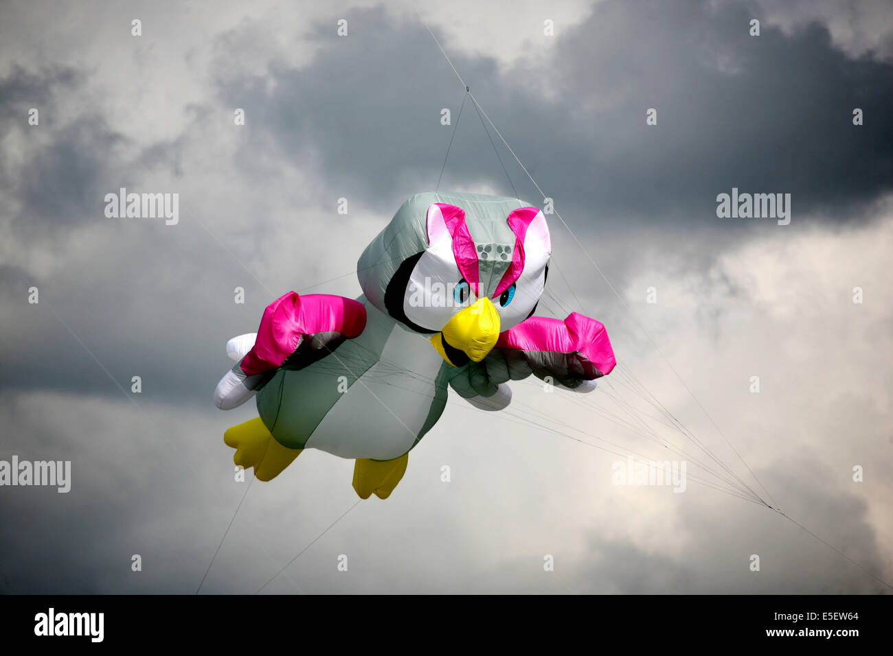 Frankreich, Haute Normandie, Seine maritim, dieppe, Festival des cerfs Volants 2008, ciel nuageux, Stockfoto