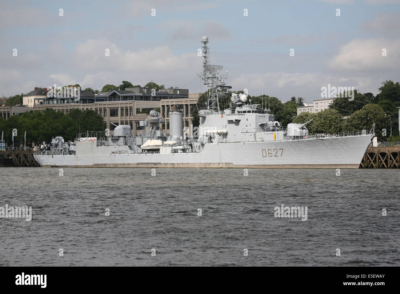 Frankreich, pays de loiré, loire-atlantique, Nantes, quai de la Fosse, musee maritim maille breze, fregate, bateau militaire, Stockfoto