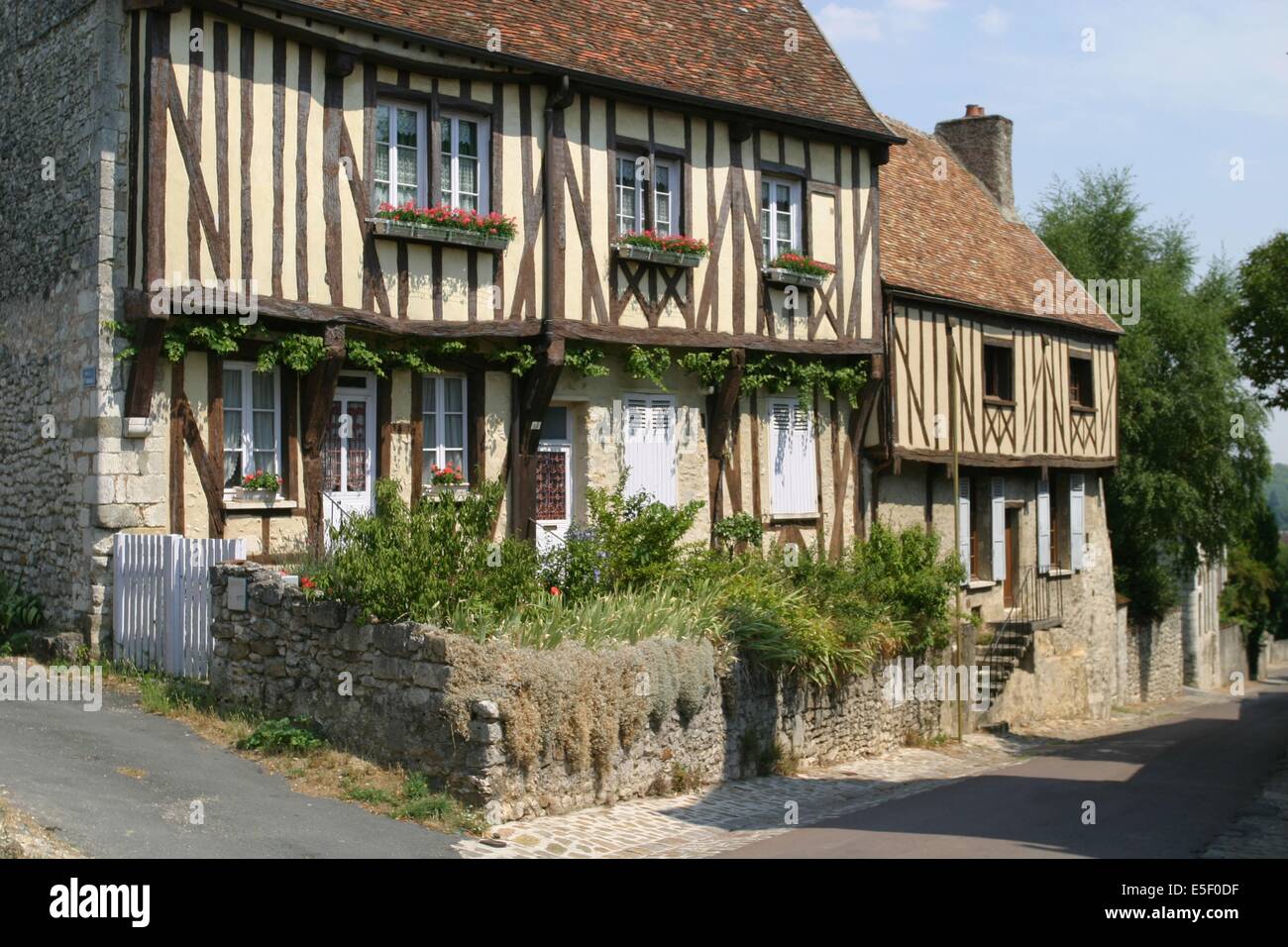 Frankreich, Region ile de france, Seine et marne, provins, cite medievale, maison, colombages, Pans de bois, Stockfoto