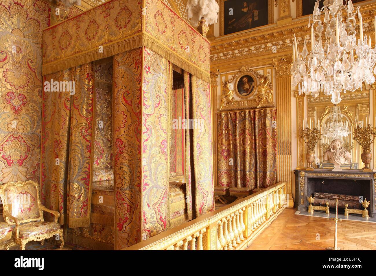 Château de Versailles, die King-Schlafzimmer Stockfoto