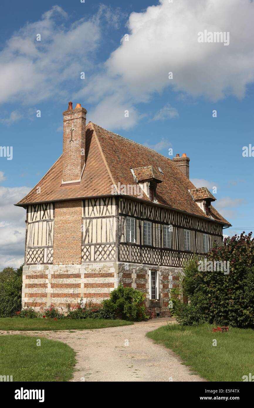 Frankreich, Haute Normandie, eure, roumois, Domaine des hauts Vents bienvenue a la ferme, alain caboulet, ferme cidricole, pommiers, manoir, Boutique de produits regionaux, Stockfoto