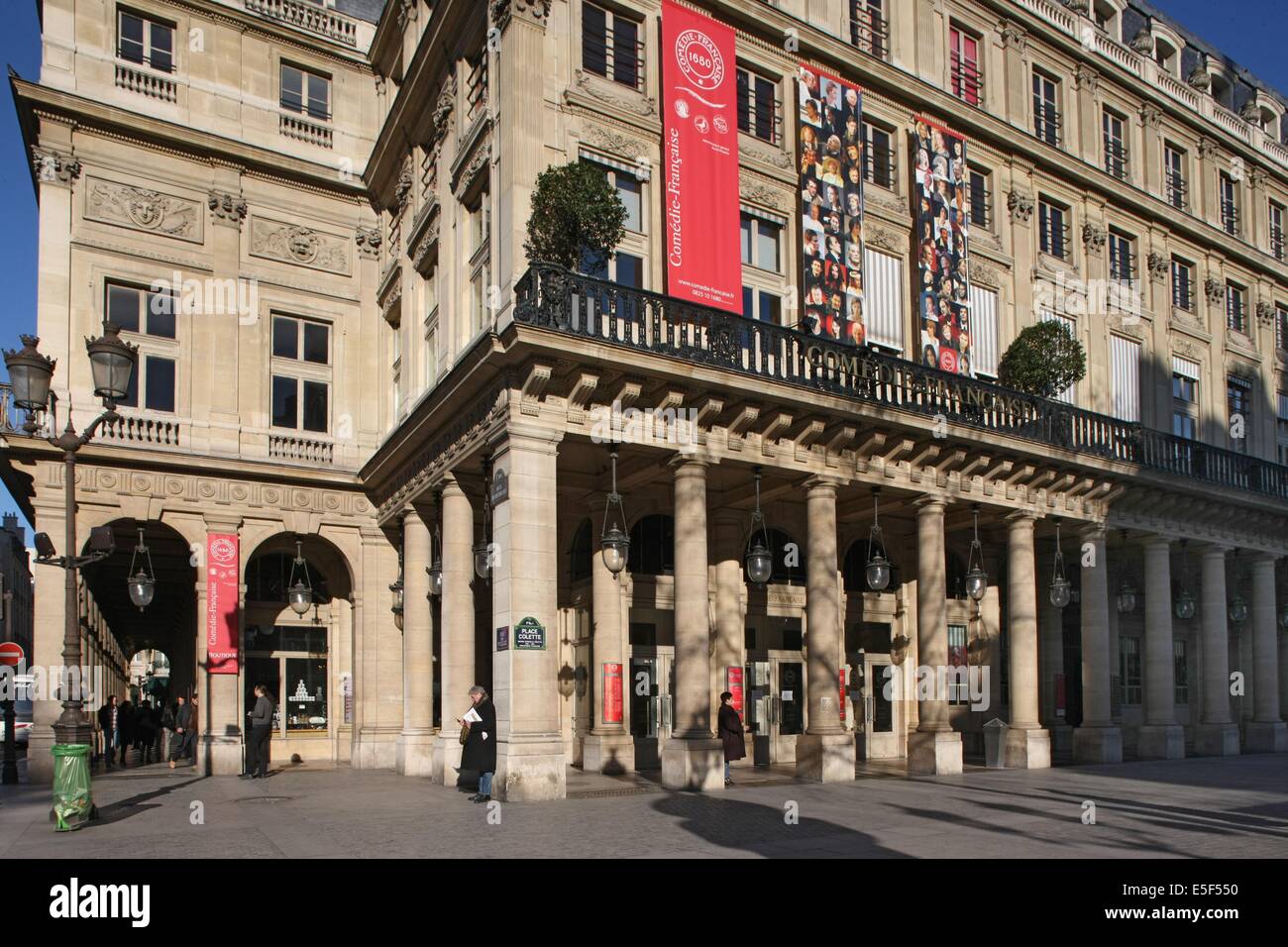 Frankreich, ile de france, paris 1er-Viertel, Place colette, comedie francaise, Theater francais, Kolonnade, Kultur, Spektakel, Datum: 2011-2012 Stockfoto