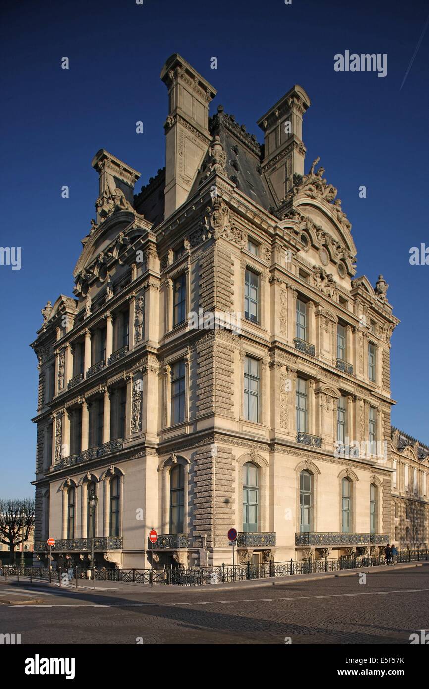 Frankreich, ile de france, paris 1er-Viertel, Louver, quai des tuileries, ancien palais des tuileries, Pavillon de Flore, musee du Louver, Detail, Skulptur, Datum: 2011-2012 Stockfoto