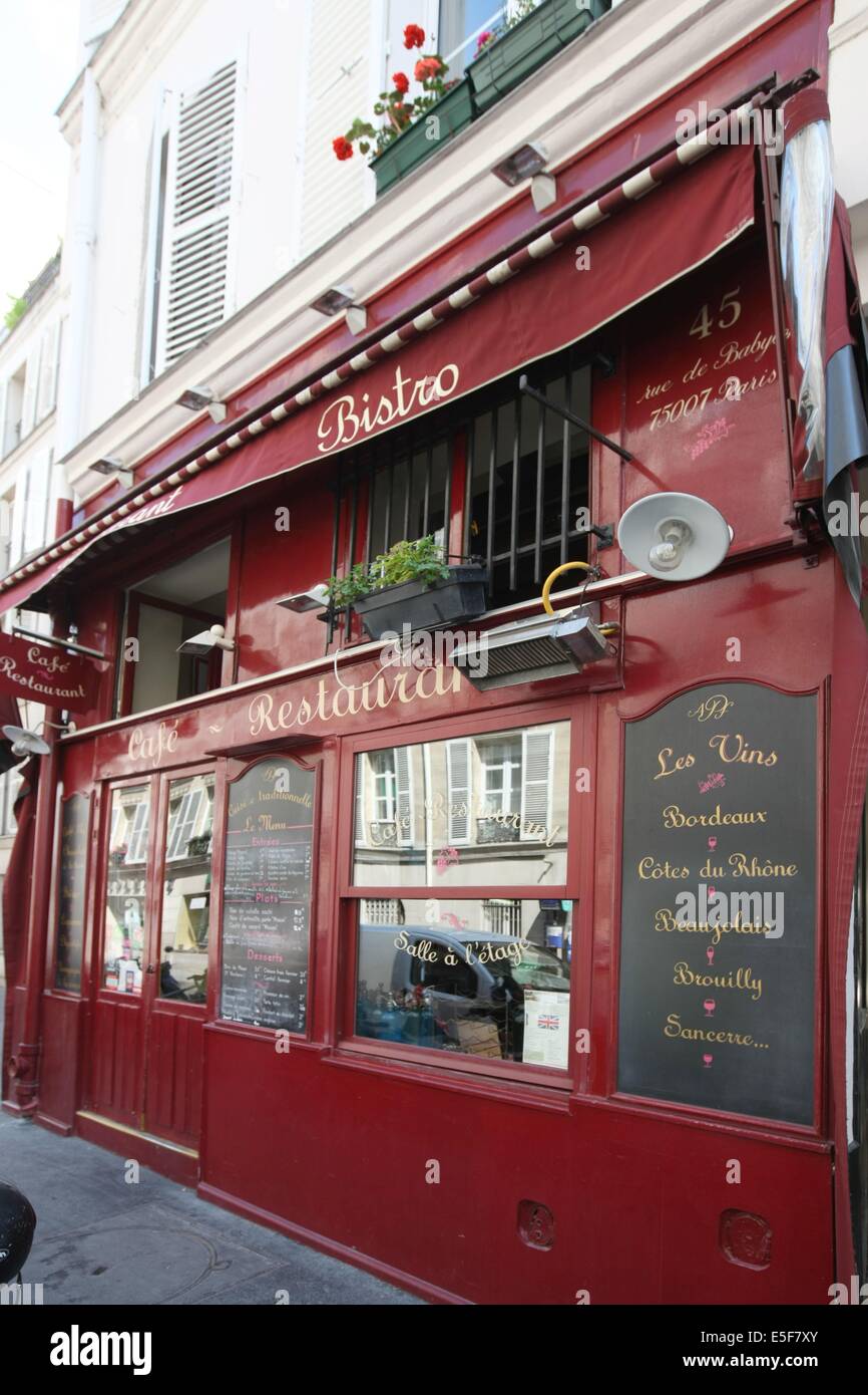 Frankreich, ile de france, paris, 7-e-Viertel, 45 rue de babylone, Restaurant au pied du fouet. Datum: 2011-2012 Stockfoto