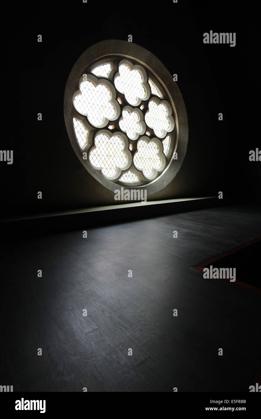 Frankreich, ile de france, pariser 5e-Viertel, rue de poissy, College des bernardins, Religion, architecte jm wilmotte, Petit Auditorium, Rosace. Datum: 2011-2012 Stockfoto