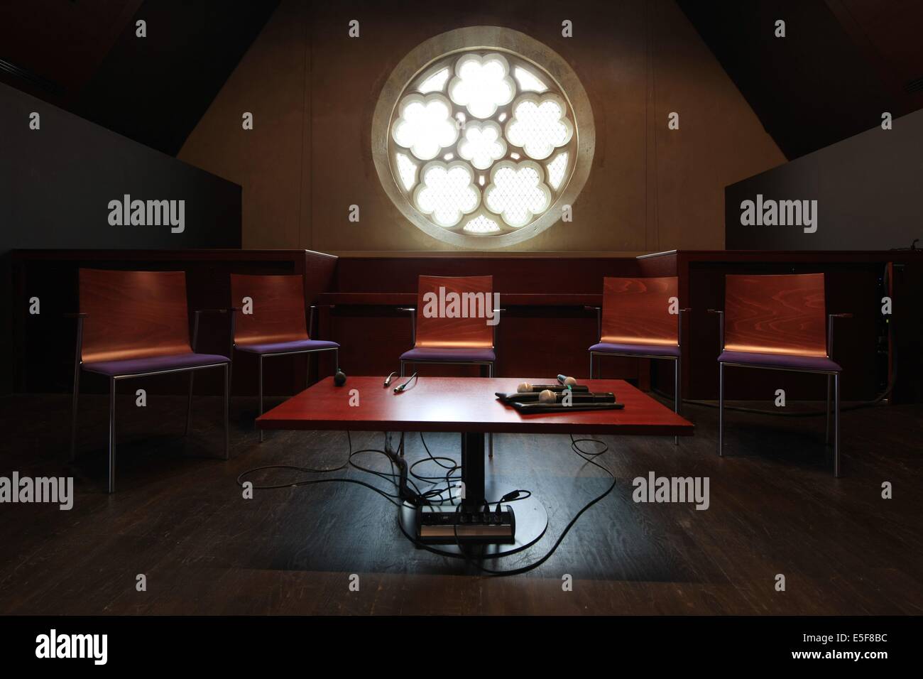 Frankreich, ile de france, pariser 5e-Viertel, rue de poissy, College des bernardins, Religion, architecte jm wilmotte, Petit Auditorium. Datum: 2011-2012 Stockfoto