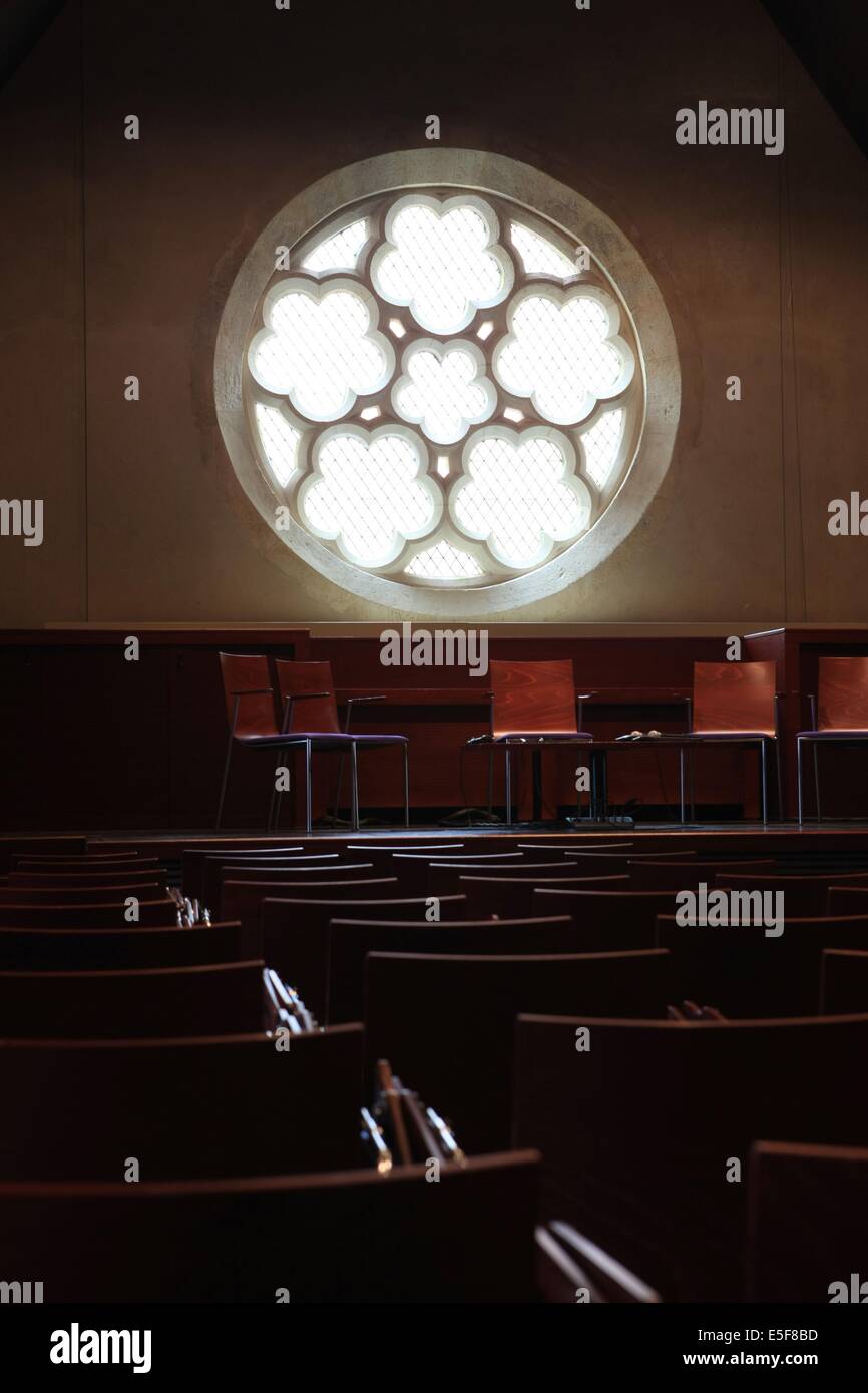 Frankreich, ile de france, pariser 5e-Viertel, rue de poissy, College des bernardins, Religion, architecte jm wilmotte, Petit Auditorium. Datum: 2011-2012 Stockfoto