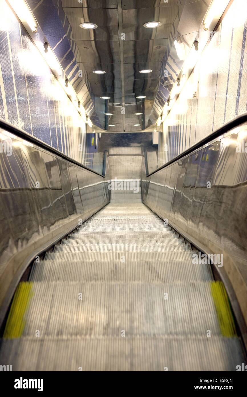 Frankreich, ile de france, paris, 8e-Gebiet, Station de Metro miromesnil, ratp, Transporte urbains, Rolltreppe, Datum: 2011-2012 Stockfoto