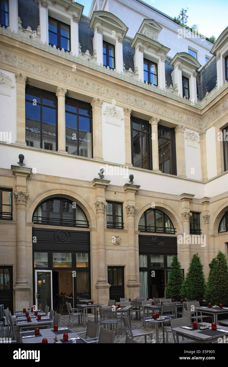 Frankreich, ile de france, pariser 8e-Viertel, 7 rue tronchet, Hotel de pourtales, Club sfr, Terrasse Datum: 2011-2012 Stockfoto