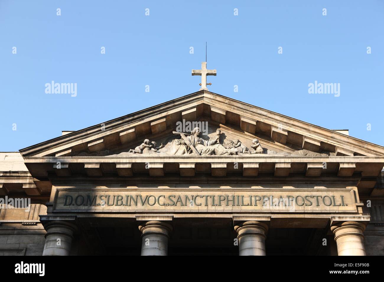Frankreich, ile de france, pariser 8e-Viertel, eglise Saint philippe du roule, 154 rue du faubourg Saint honore, architecte chalgrin, fadenure, colonnes, porche Date: 2011-2012 Stockfoto