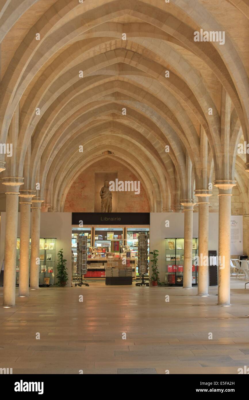 Frankreich, ile de france, pariser 5e-Viertel, rue de poissy, College des bernardins, Religion, architecte jm wilmotte, grande nef, Piliers, Voutes. Datum: 2011-2012 Stockfoto