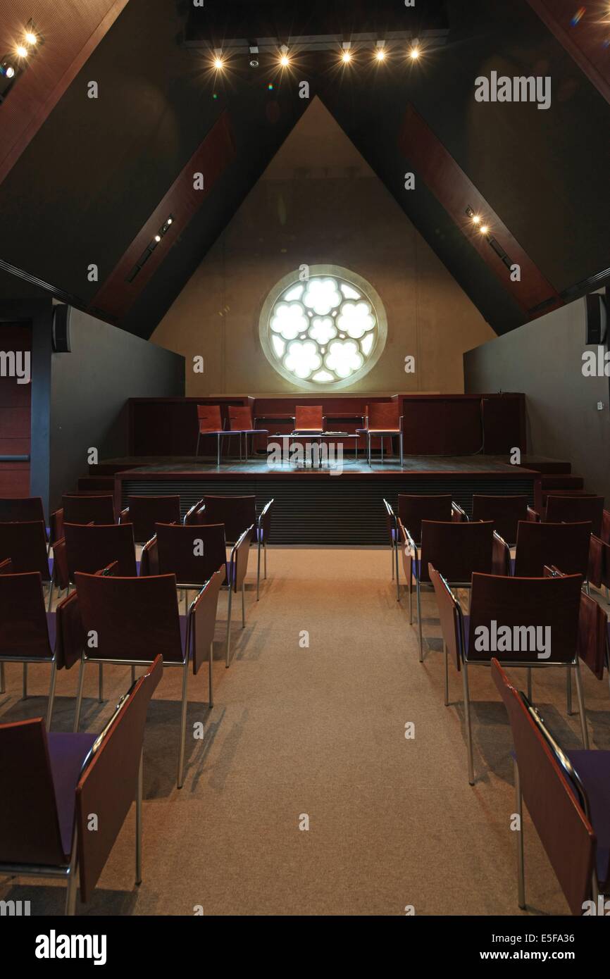 Frankreich, ile de france, pariser 5e-Viertel, rue de poissy, College des bernardins, Religion, architecte jm wilmotte, Petit Auditorium. Datum: 2011-2012 Stockfoto