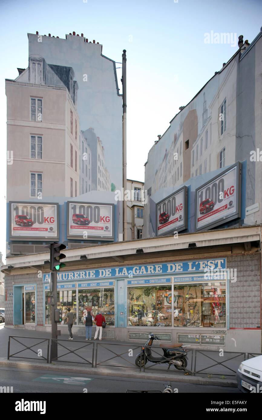 Frankreich, ile de france, pariser 10e-Viertel, Angle bd Saint martin et rue des recollets, murs peints Date: 2011-2012 Stockfoto