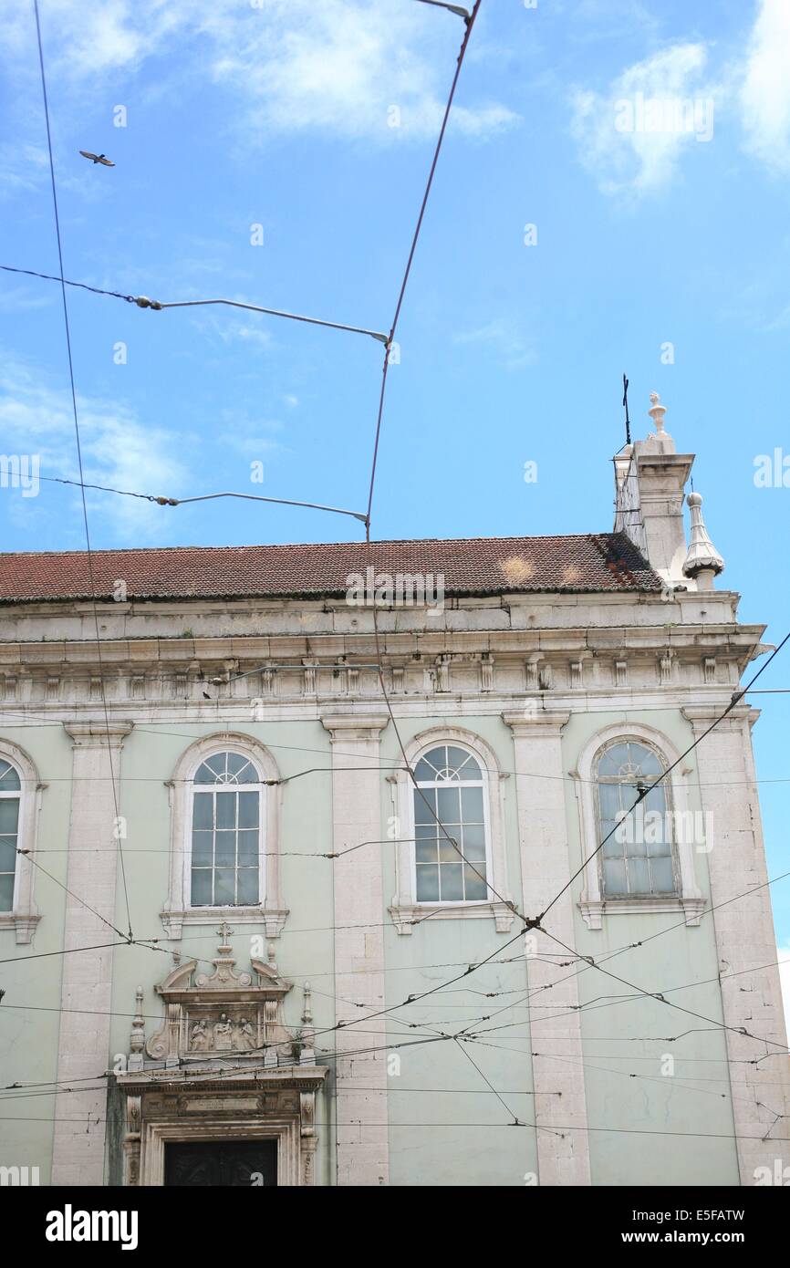 Portugal, lisbonne, lisboa, Wegweiser de ville, Tramway numero 28, Detailkabel, bairro alto, Transport, Interieur du Tram, Kabel Datum: Septembre 2011 Stockfoto