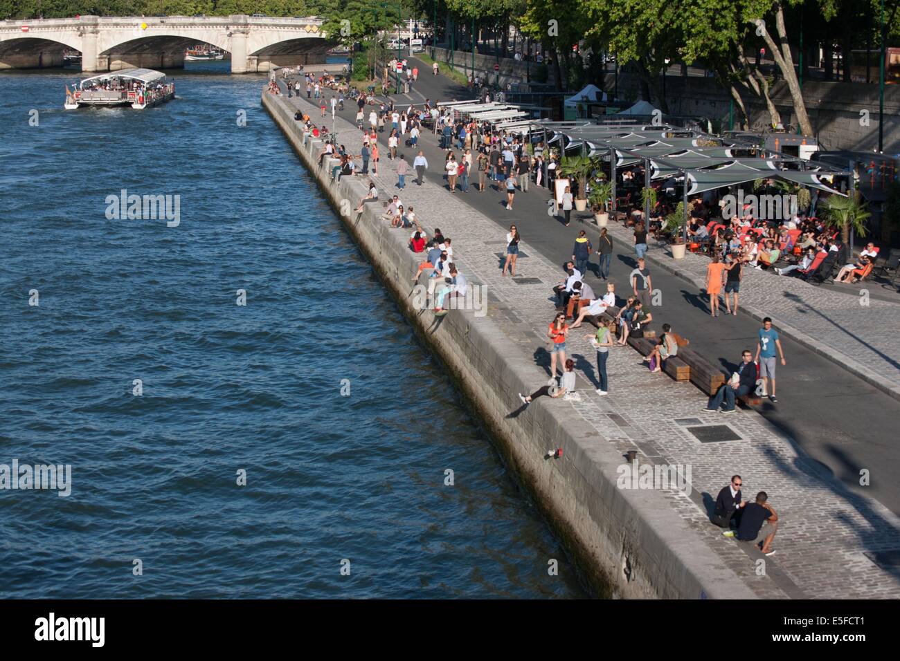Frankreich, Region Ile de France, Paris 7e, Pont Alexandre III, la seine et les berges, Invalides, Stockfoto
