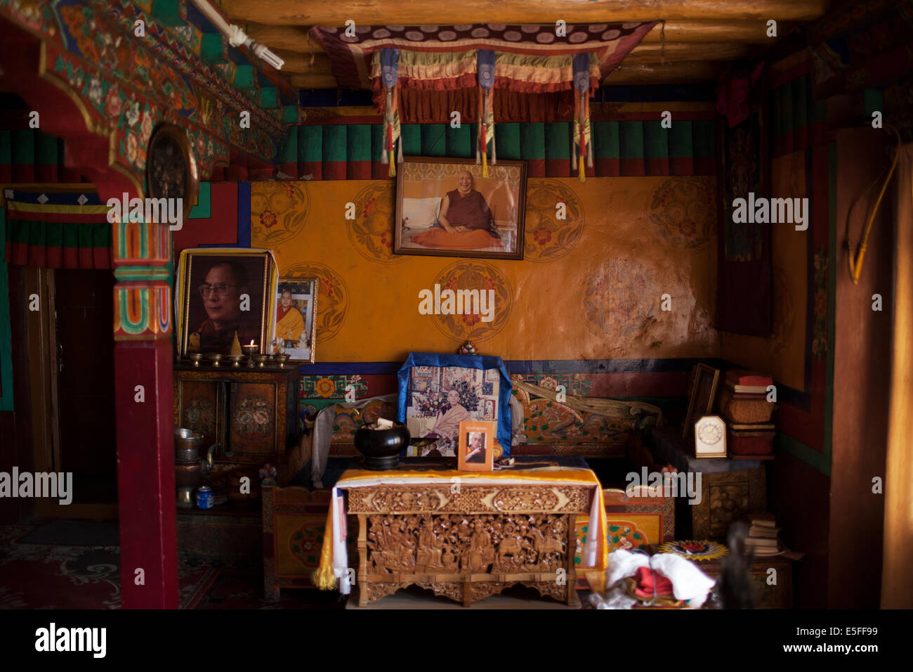 Spituk Kloster in der Nähe von Leh in Ladakh. Stockfoto