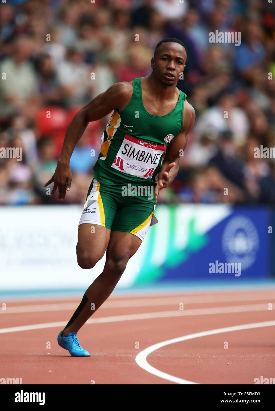 AKANI SIMBINE SOUTH AFRICA HAMPDEN PARK GLASGOW Schottland 30. Juli 2014 Stockfoto