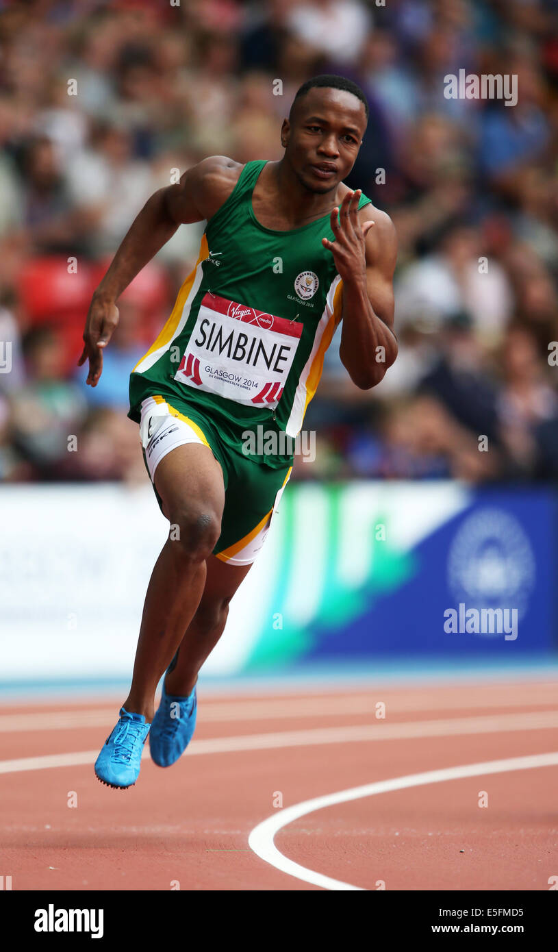 AKANI SIMBINE SOUTH AFRICA HAMPDEN PARK GLASGOW Schottland 30. Juli 2014 Stockfoto