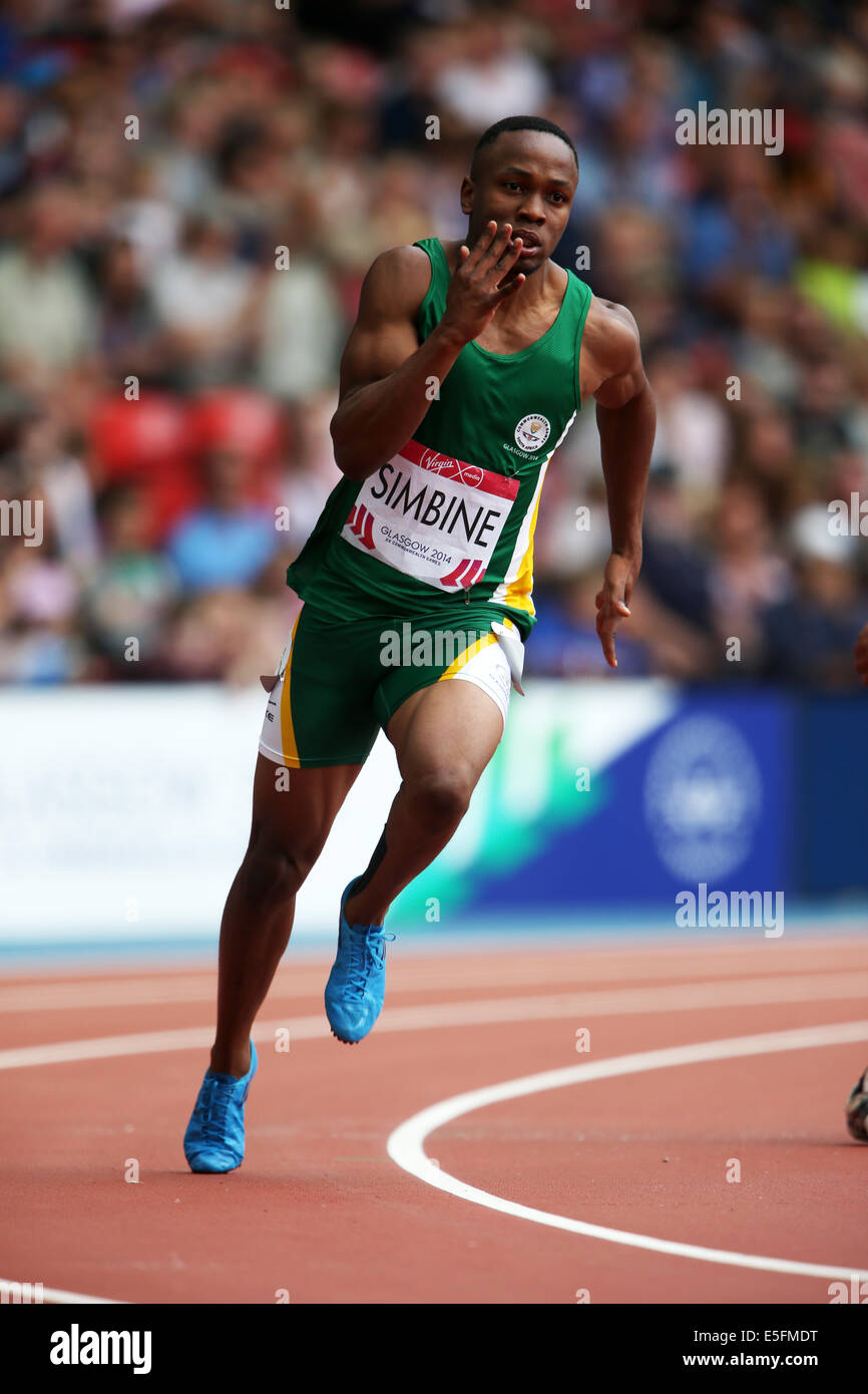 AKANI SIMBINE SOUTH AFRICA HAMPDEN PARK GLASGOW Schottland 30. Juli 2014 Stockfoto