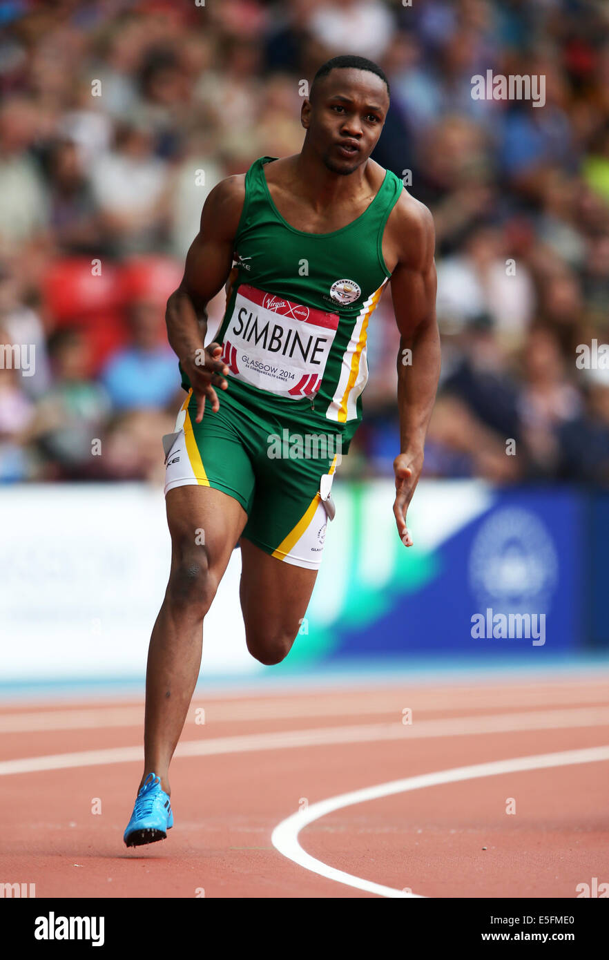 AKANI SIMBINE SOUTH AFRICA HAMPDEN PARK GLASGOW Schottland 30. Juli 2014 Stockfoto