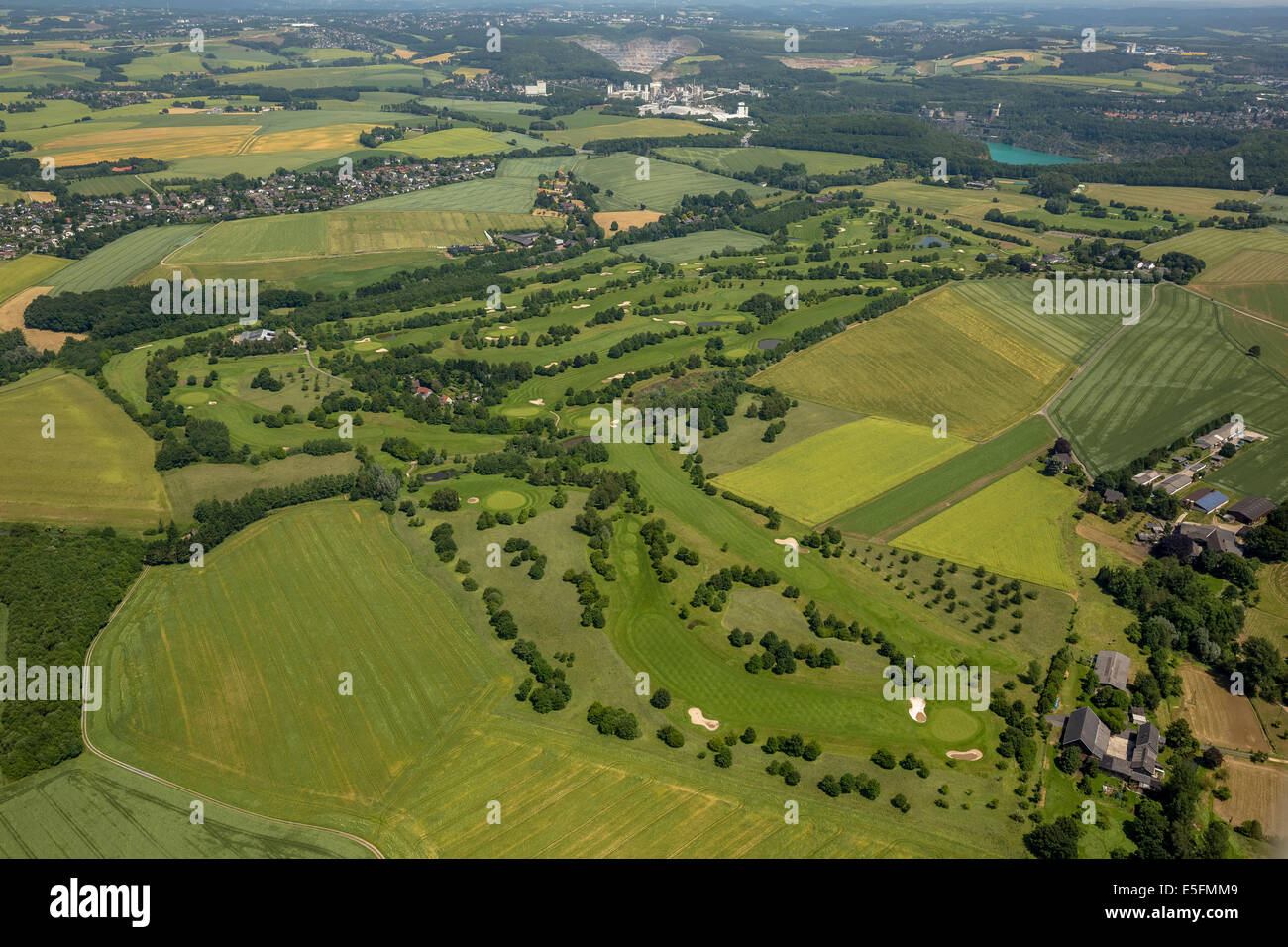 Luftaufnahme, Golfclub Mettmann, Mettmann, Rheinland, Nordrhein-Westfalen, Deutschland Stockfoto