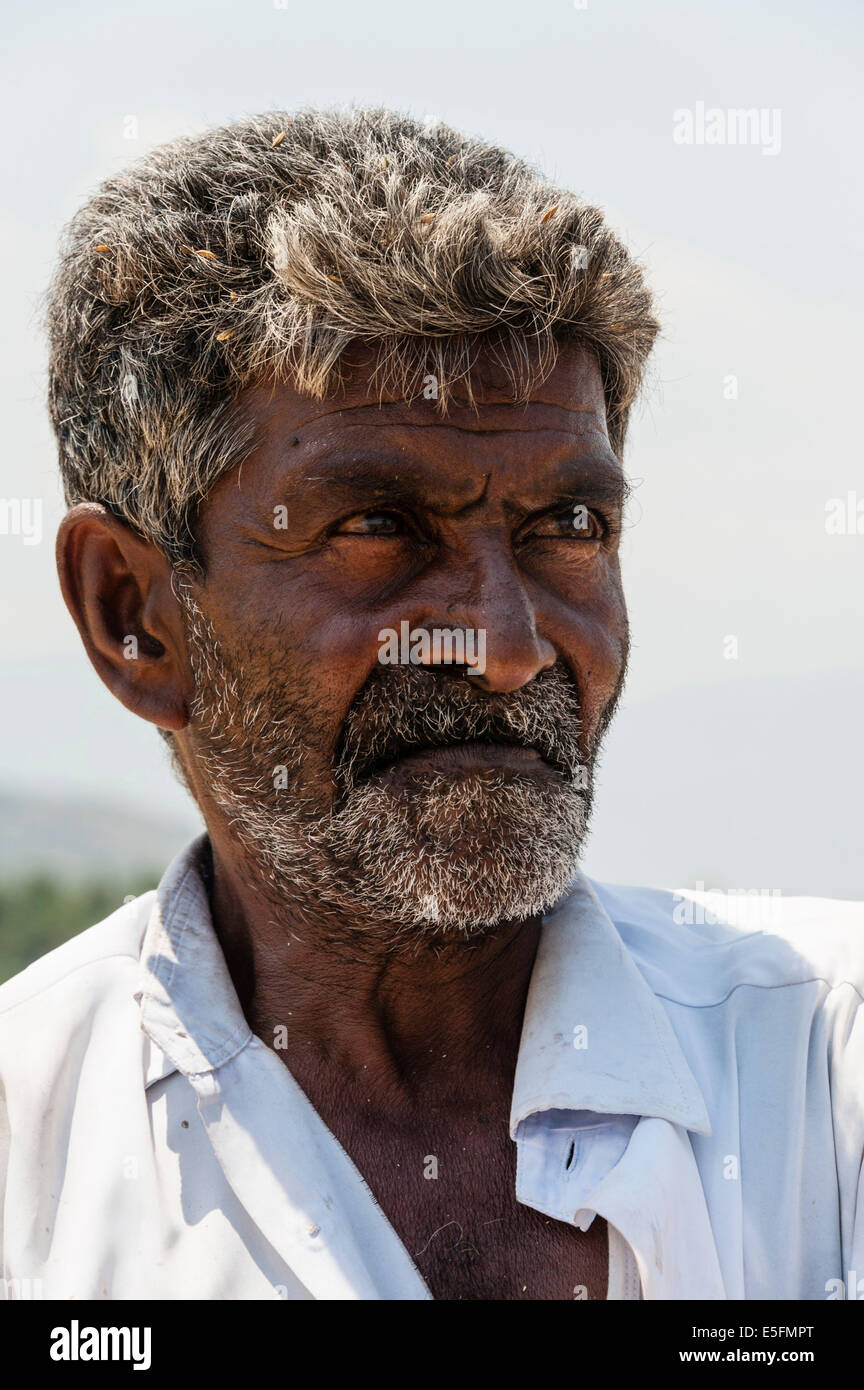 Alten indischen Mann, Uttamapalaiyam, Tamil Nadu, Indien Stockfoto