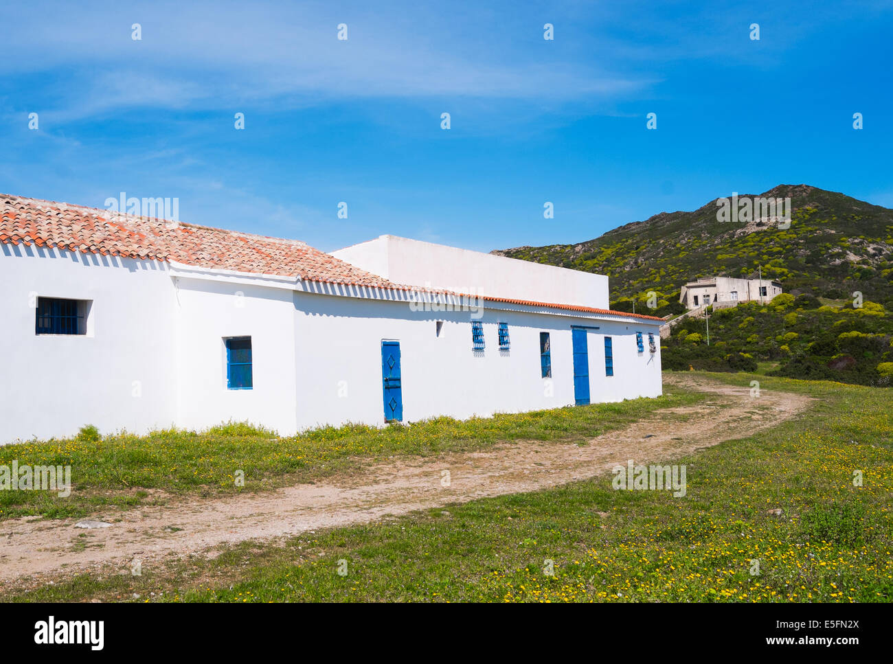 Alten Gefängnis auf der Insel Asinara in Sardinien, Italien Stockfoto