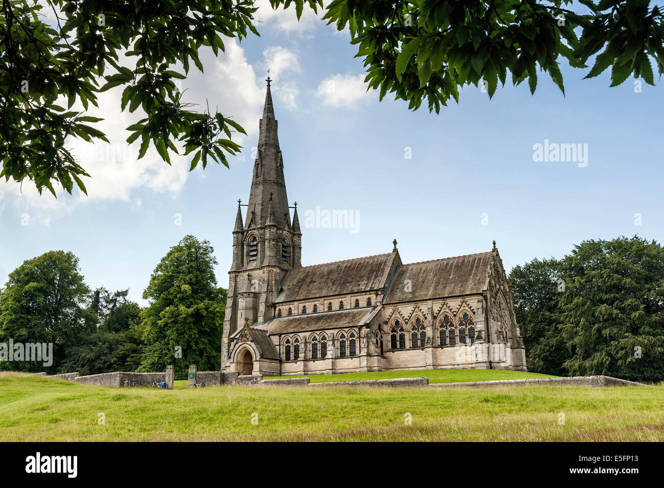 St.-Marien Kirche im Studley Royal Stockfoto