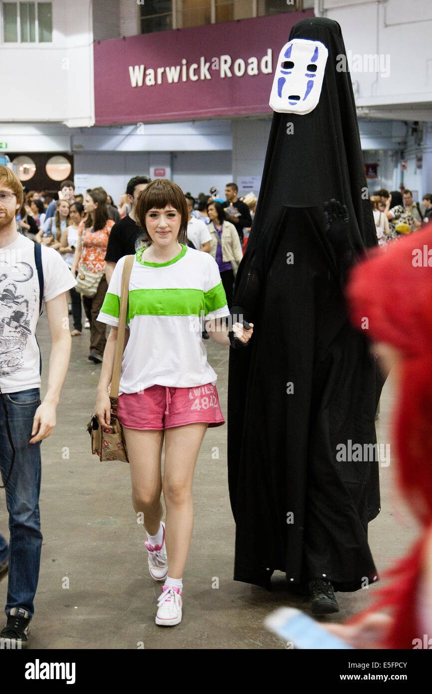 LONDON, ENGLAND-Cosplayer bei Hyper Japan in Earls Court. Stockfoto