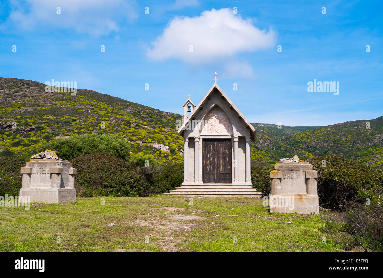 Alte Kirche in Asinara Insel in Sardinien, Italien Stockfoto