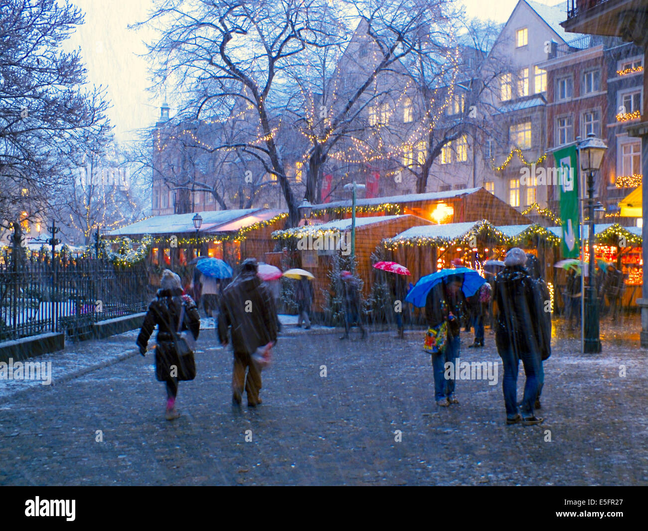 Weihnachtsmarkt in Aachen, Deutschland Stockfoto