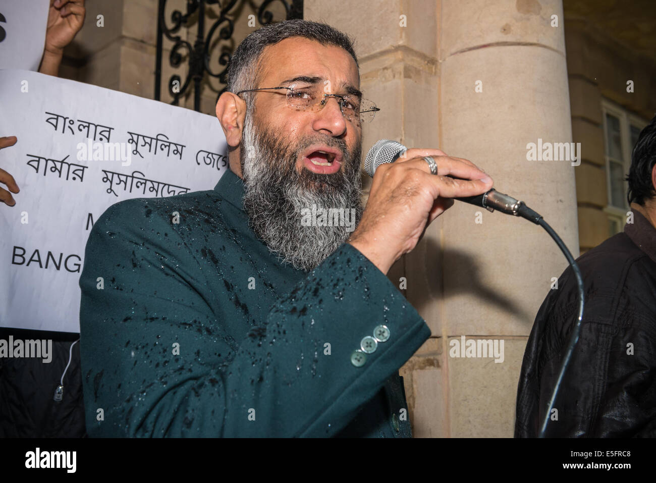 Radikaler Islamist Anjem Chaudry in London Stockfoto
