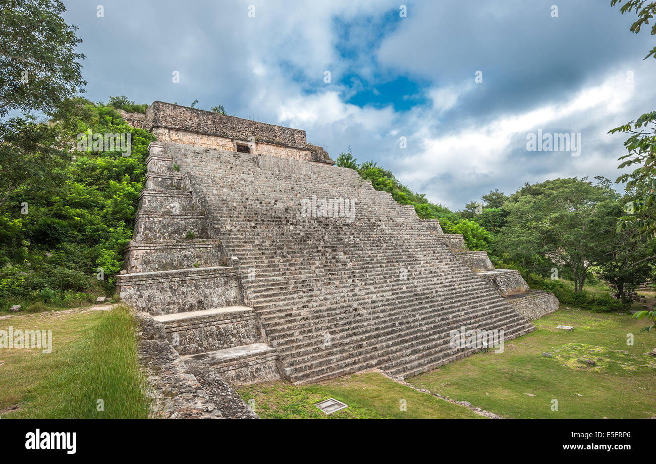 Die große Pyramide in Uxmal, Yucatan, Mexiko Stockfoto