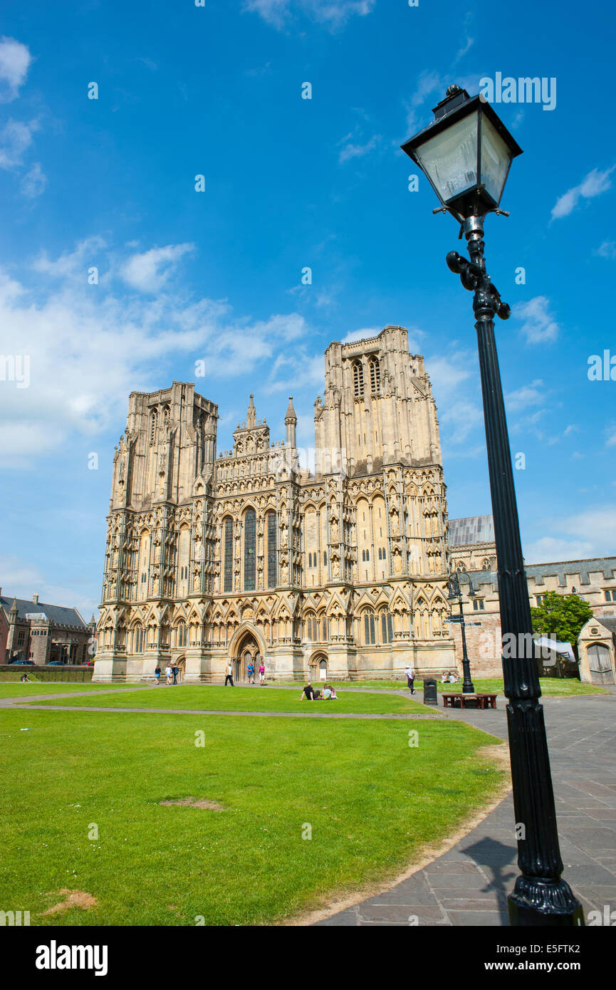 Wells Cathedral Somerset England Stockfoto