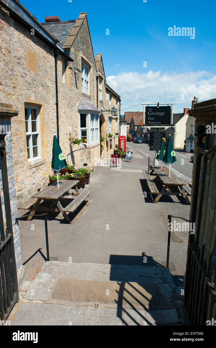 Das George Inn at Wedmore, Somerset, England. Stockfoto