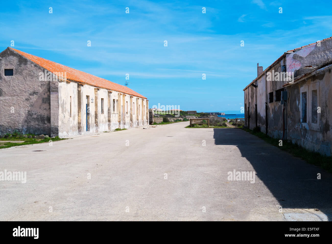 Alten Gefängnis auf der Insel Asinara in Sardinien, Italien Stockfoto