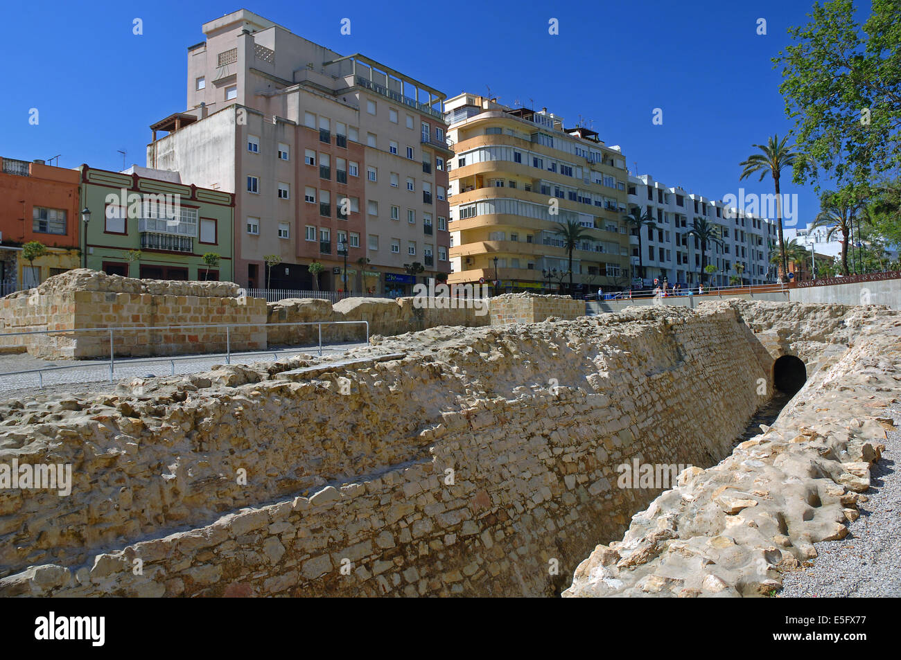 Archäologische Stätte von den Murallas Merinies, Algeciras,-Provinz Cádiz, Region Andalusien, Spanien, Europa Stockfoto