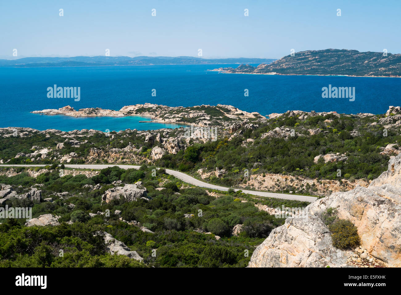 Blick auf die Insel La Maddalena, Sardinien, Italien Stockfoto