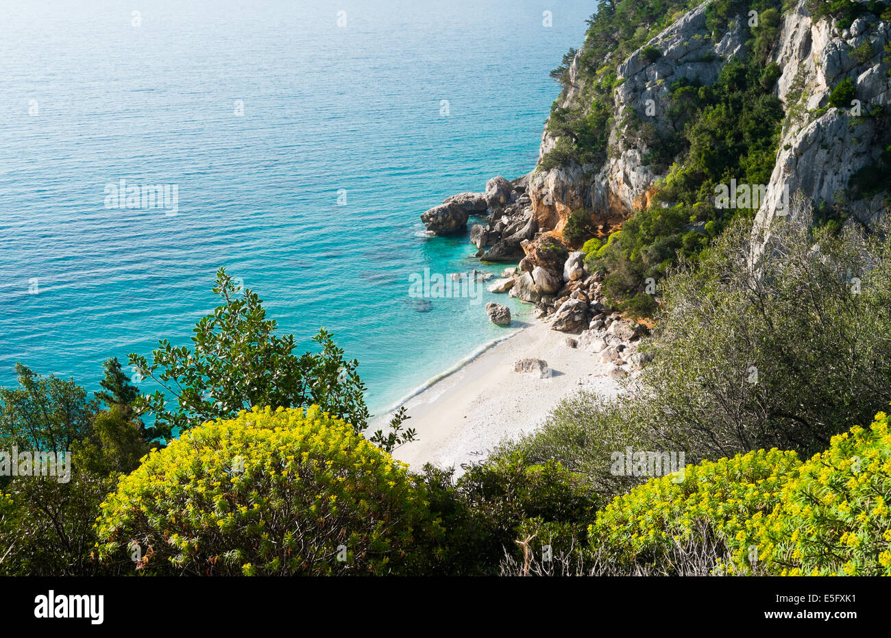 Cala Fuili Strand in Cala Gonone, Sardinien, Italien Stockfoto